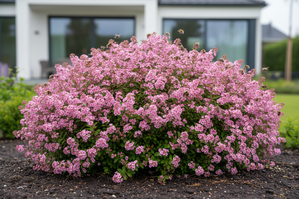 Bienenfreundliche Hecke im kleinen Garten / Reihenhaus
