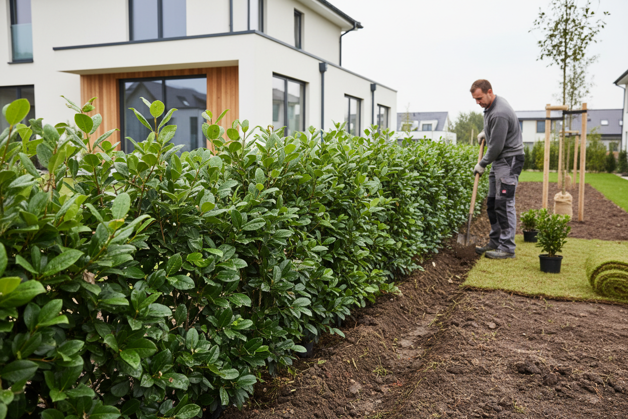 Kirschlorbeer pflanzen: Anleitung, Pflanzabstand & beste Zeit für deine Hecke