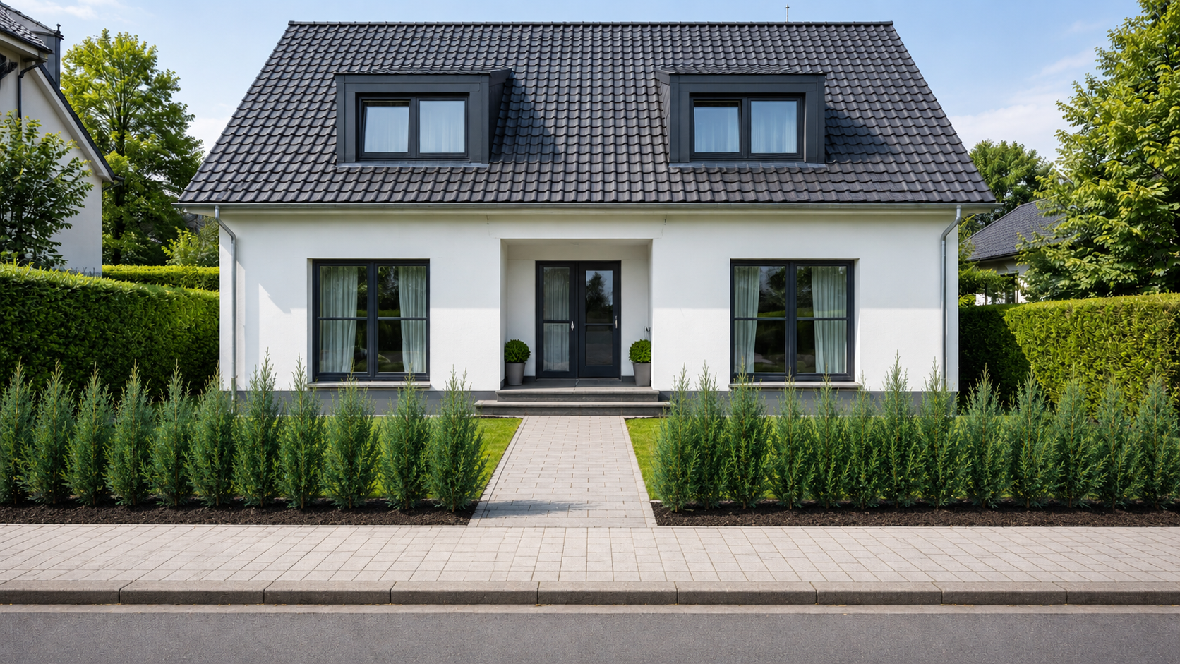 Cupressocyparisxleylandii_BlueJeans_frischgepflanzteHecke