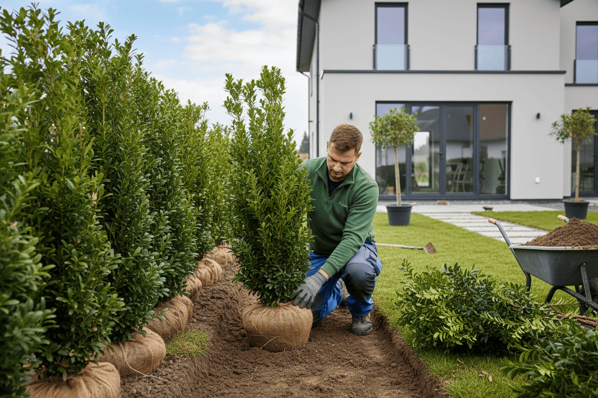 Eibe als Hecke richtig pflanzen: Anleitung mit Pflanzabstand - Heckenmeister