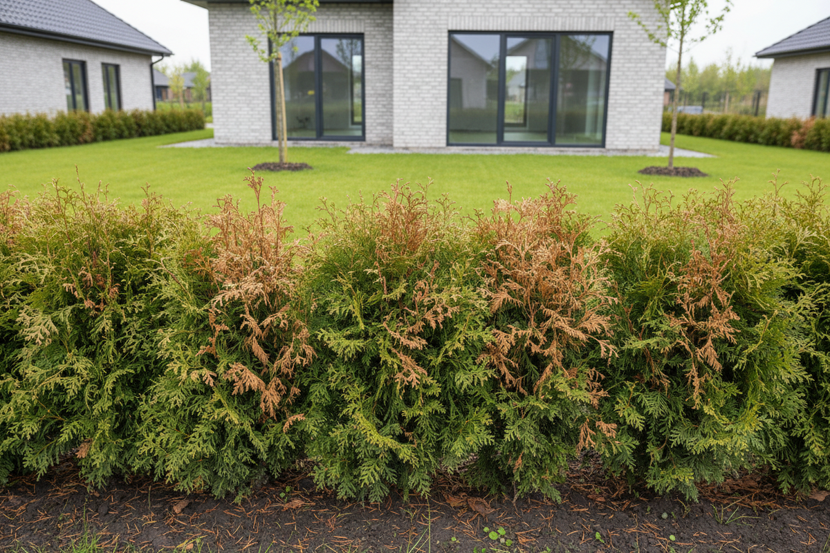 Koniferen braun? Ursachen erkennen & Hecke retten