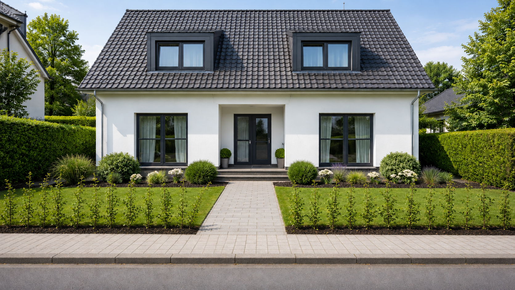 CrataegusmonogynafrischgepflanzteHecke
