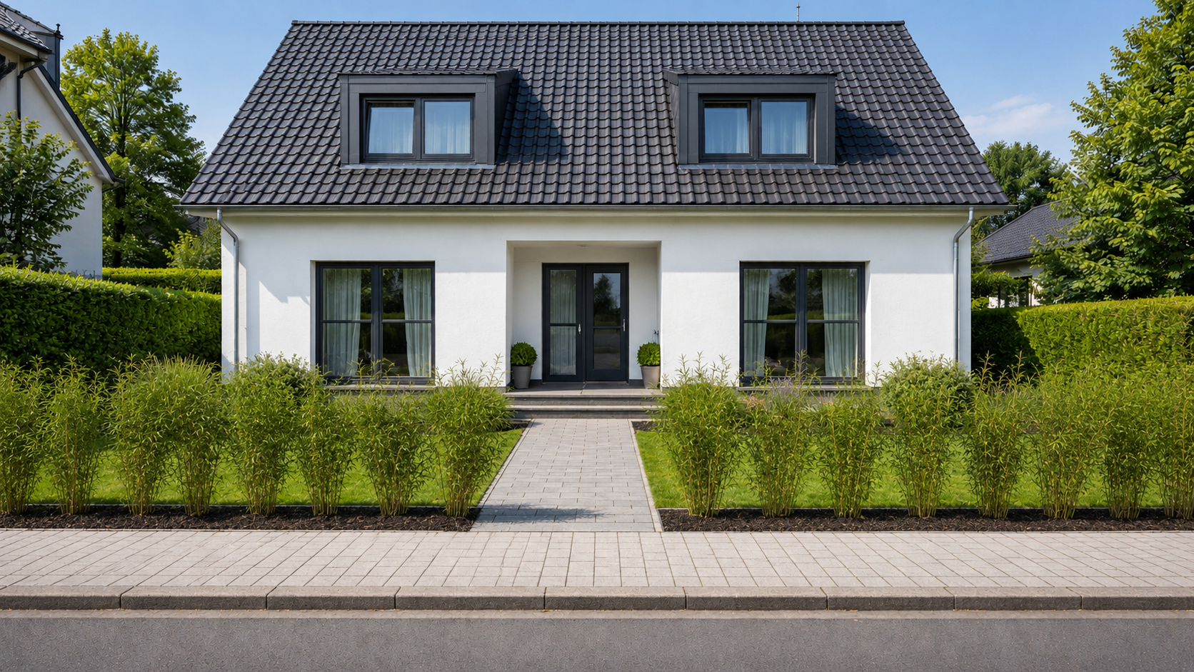 Fargesiamurielae_Jumbo_frischgepflanzteHecke