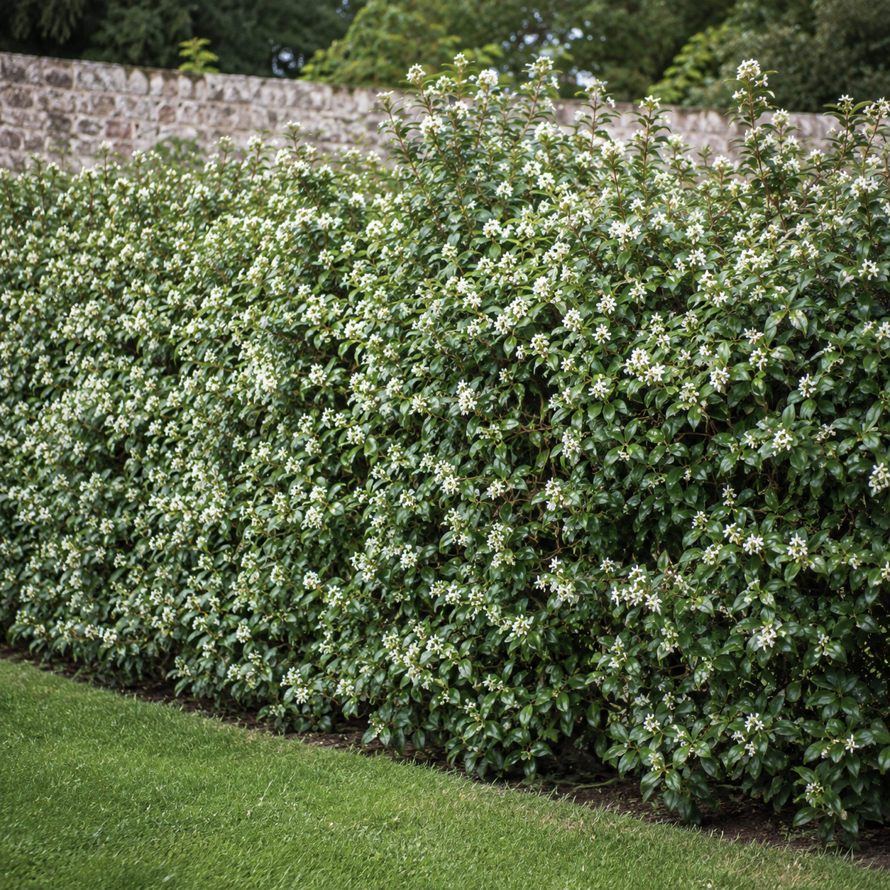 Osmanthus × burkwoodii alte Hecke