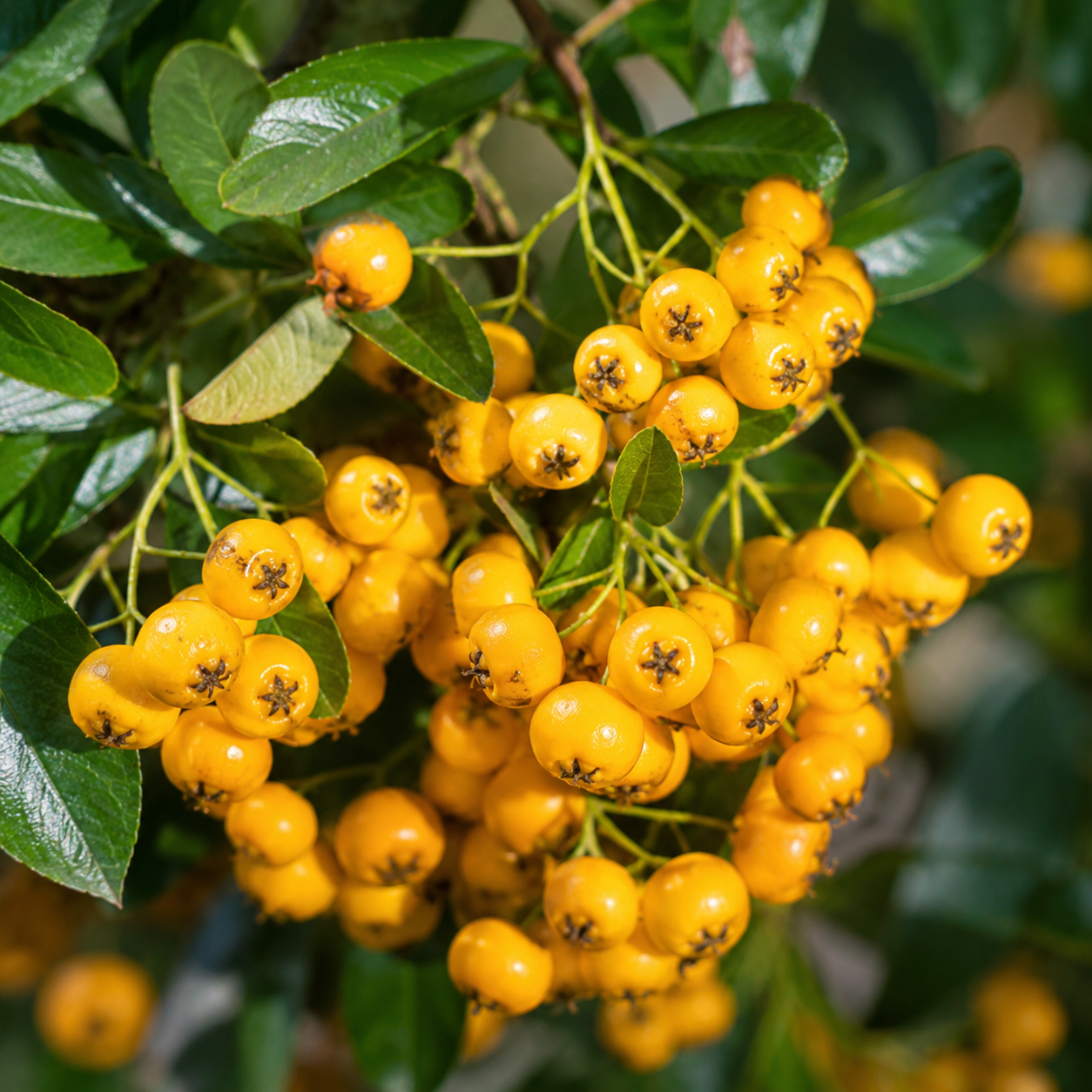 Pyracantha_Soleild_Or_Fruit