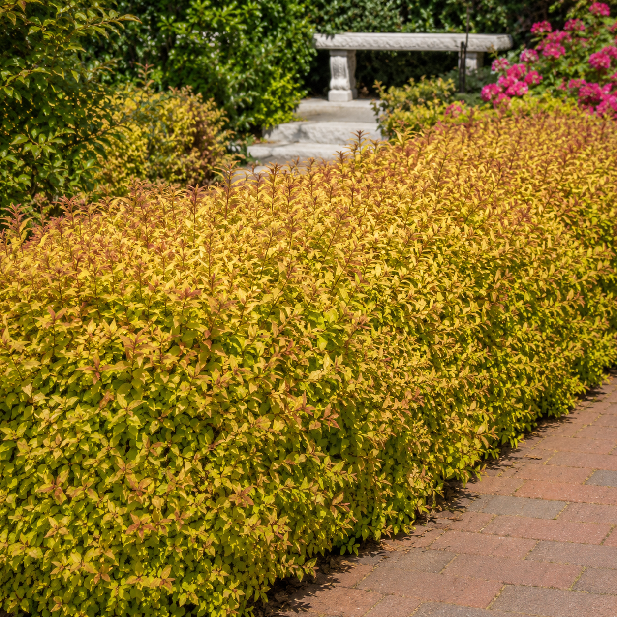 Spiraeajaponica_Goldflame_alteHecke